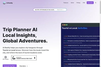 AI Reelity Trip Planner preview